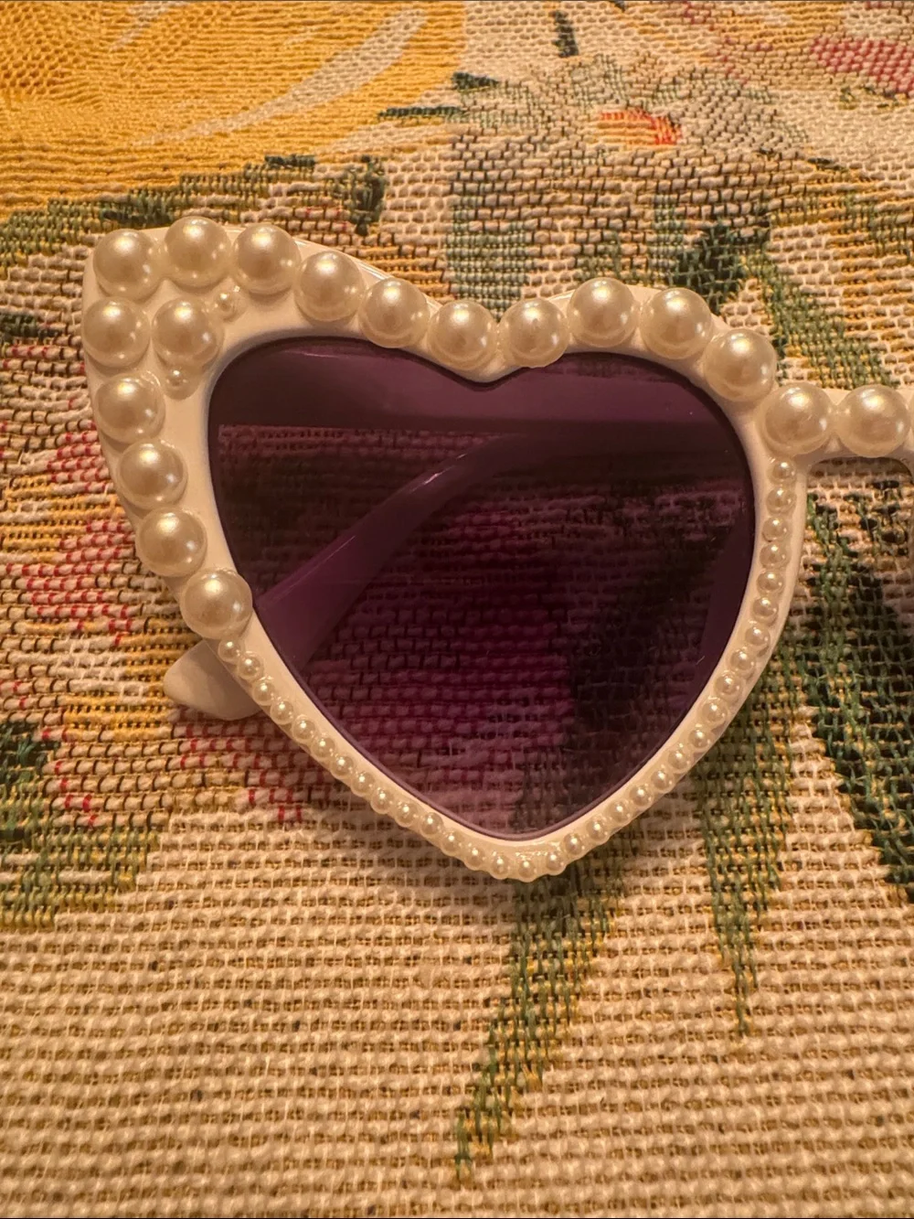 Pearl Heart Shaped Sunglasses